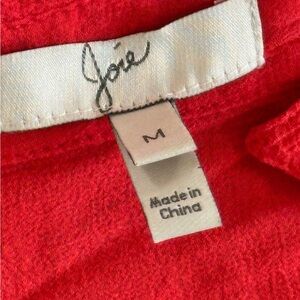 Joie Vibrant Red Button Down Top